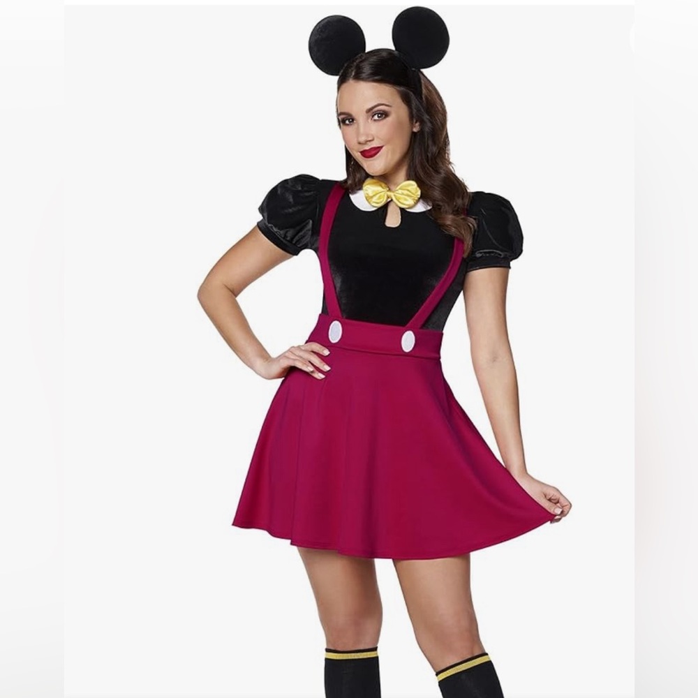 Disney Minnie Mouse Dress Costume Womens Size M Mickey and Friends Halloween